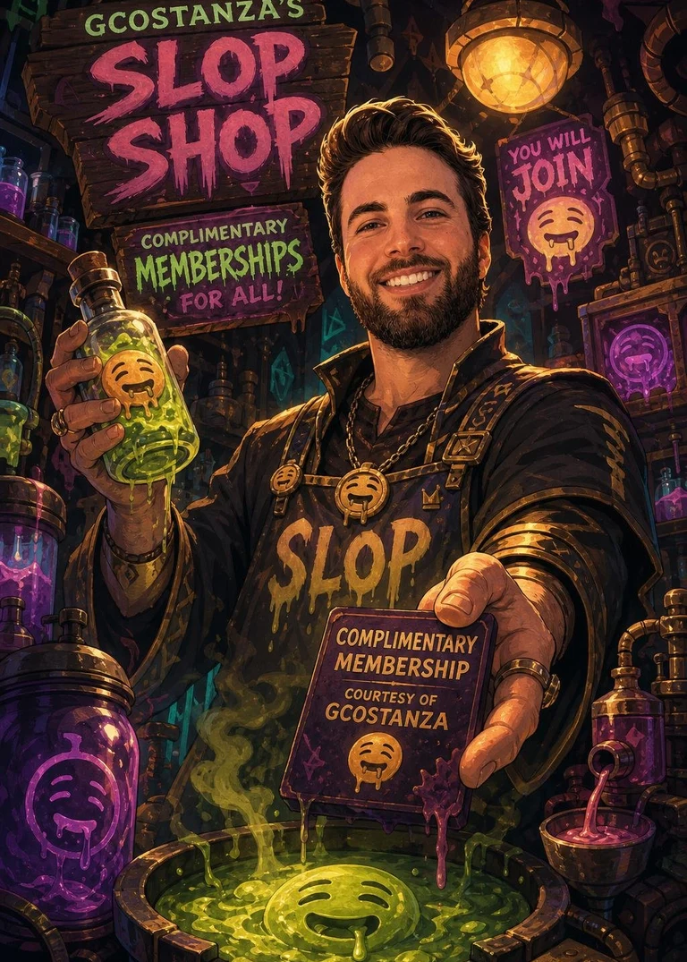 Gcostanza, The Complementary Slop Distributor